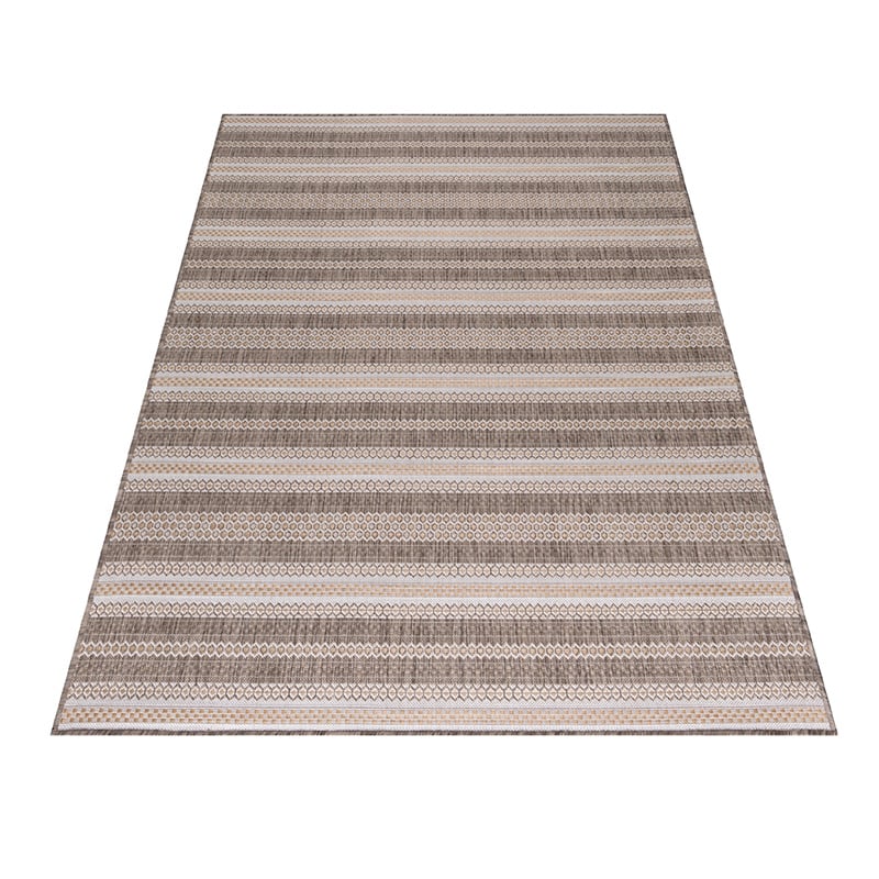 Striped outdoor rug - Sunara Beige
