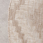 Round Jute Outdoor Rug - Atlas Diamond Brown/Cream