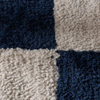 Checkerboard Rug - Blox Fringe Blue