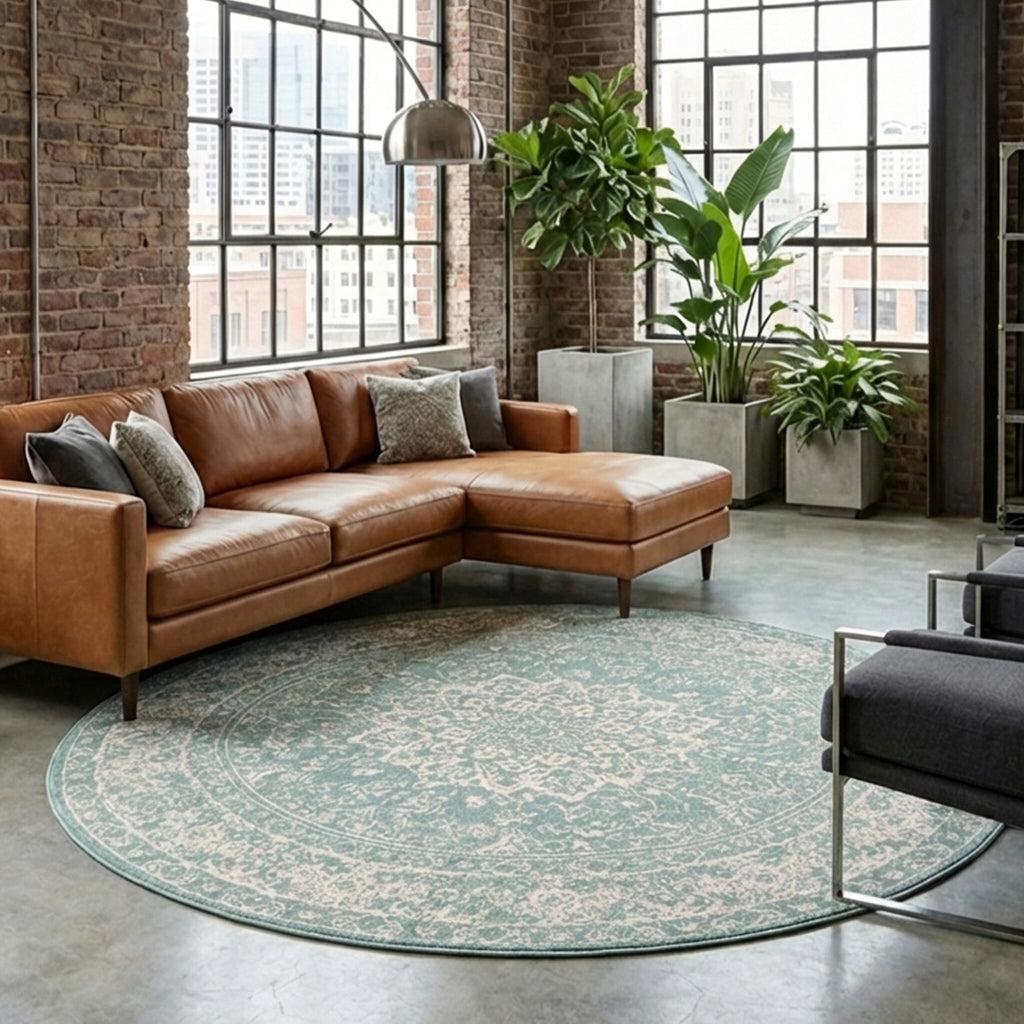 Round Vintage Rug - Wonder Oriental
