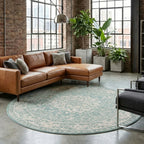 Round Vintage Rug - Wonder Oriental