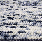 Wool bobble floor rug - Madeleine Black/White