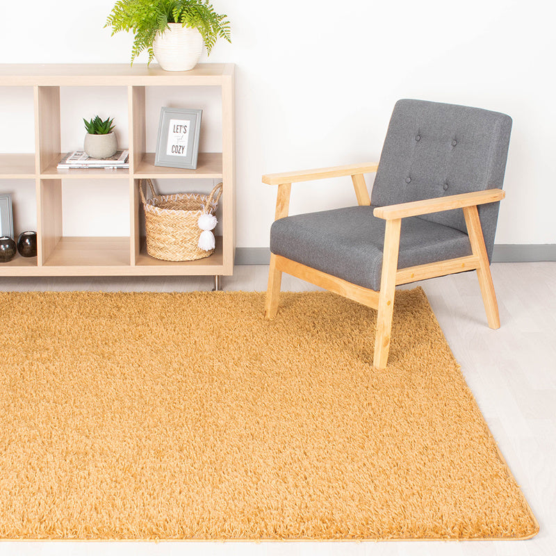 High Pile Rug - Solid Yellow