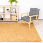 High Pile Rug - Solid Yellow