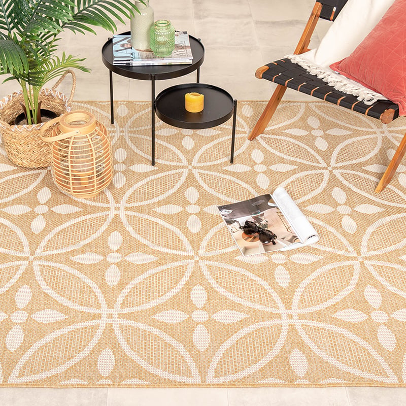 Outdoor Rug - Summer Pattern Yellow