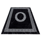 Modern Floor Rug - Plus Black 8009