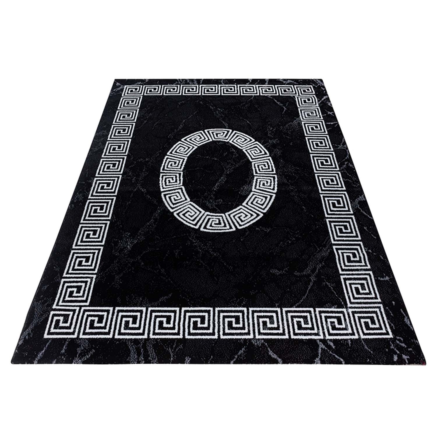 Modern Floor Rug - Plus Black 8009