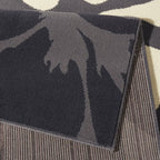 Floral floor rug - Gloria Flora Gray