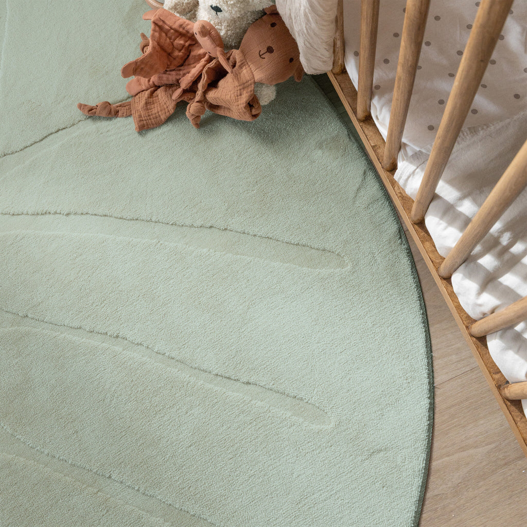 Washable children's rug - Coco Leaf Green