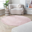 Round Washable Rug - Vivid Pink