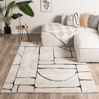 Japandi Rug - Yori Blocks Cream/Black