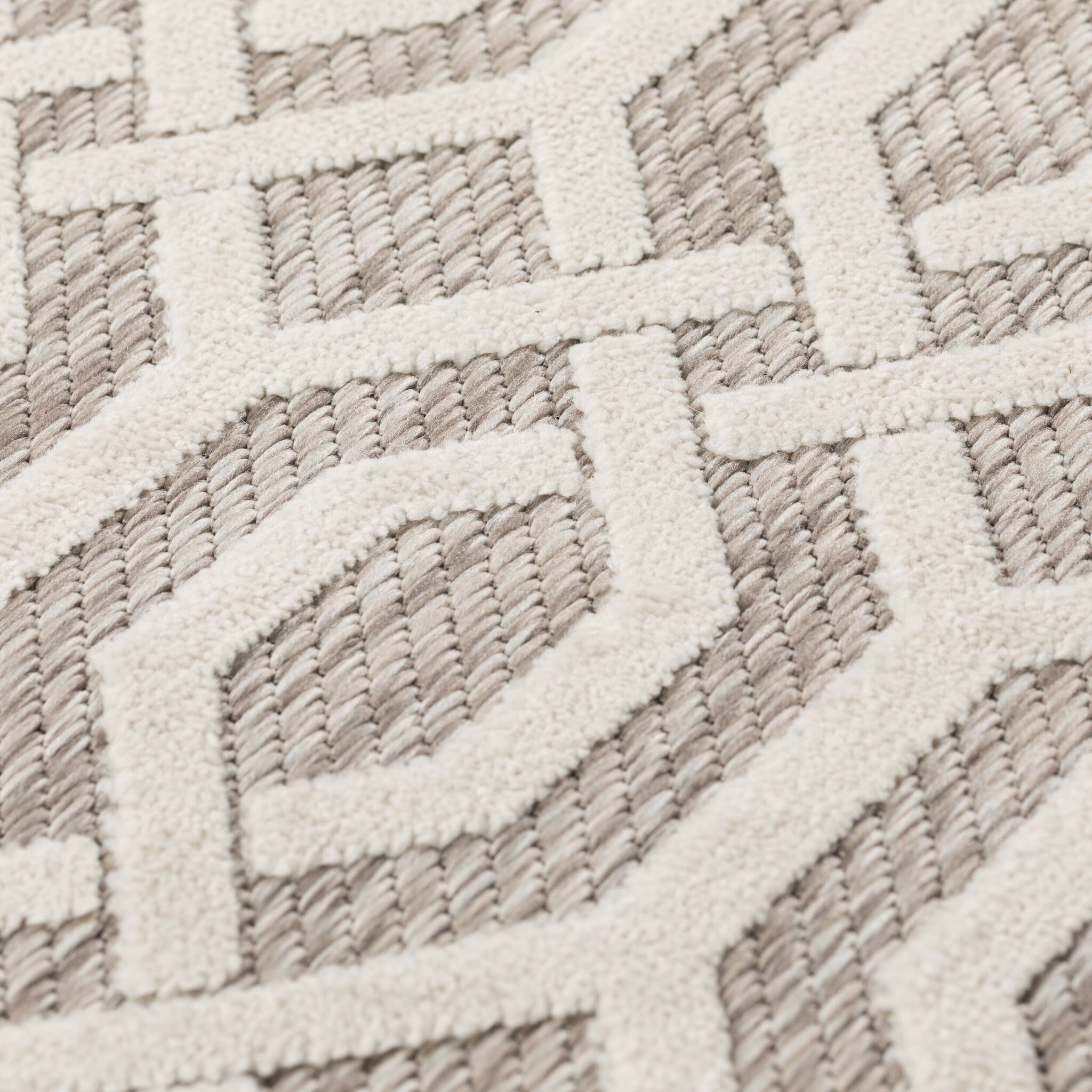 Outdoor Rug - Piatto Mataro Cream/White