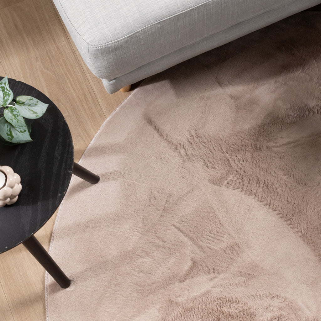 Oval low-pile rug - Cozy Taupe