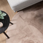 Oval low-pile rug - Cozy Taupe