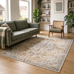Oriental Rug - Leyla Medallion Taupe