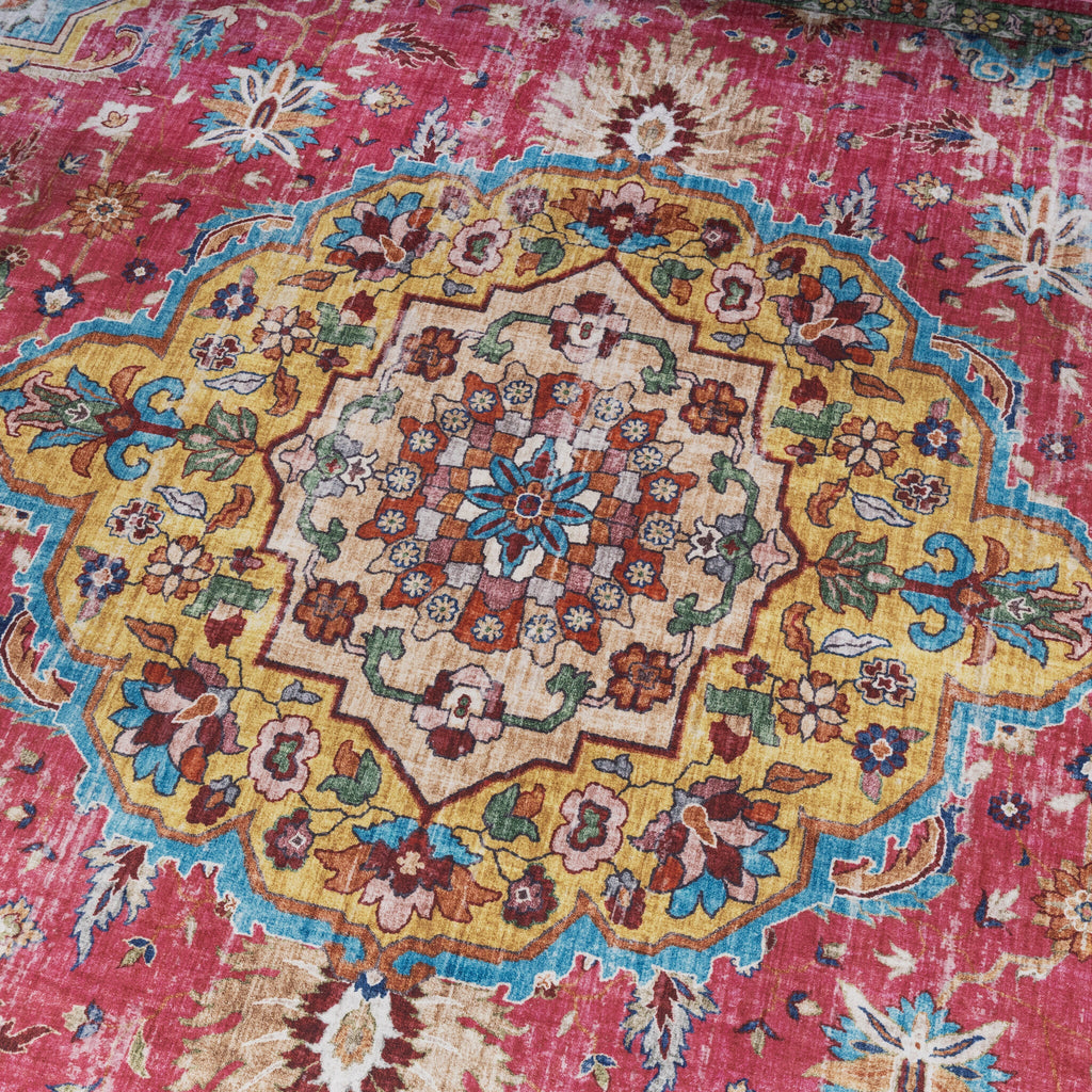 Round oriental rug - Leyla Medallion Multicolor