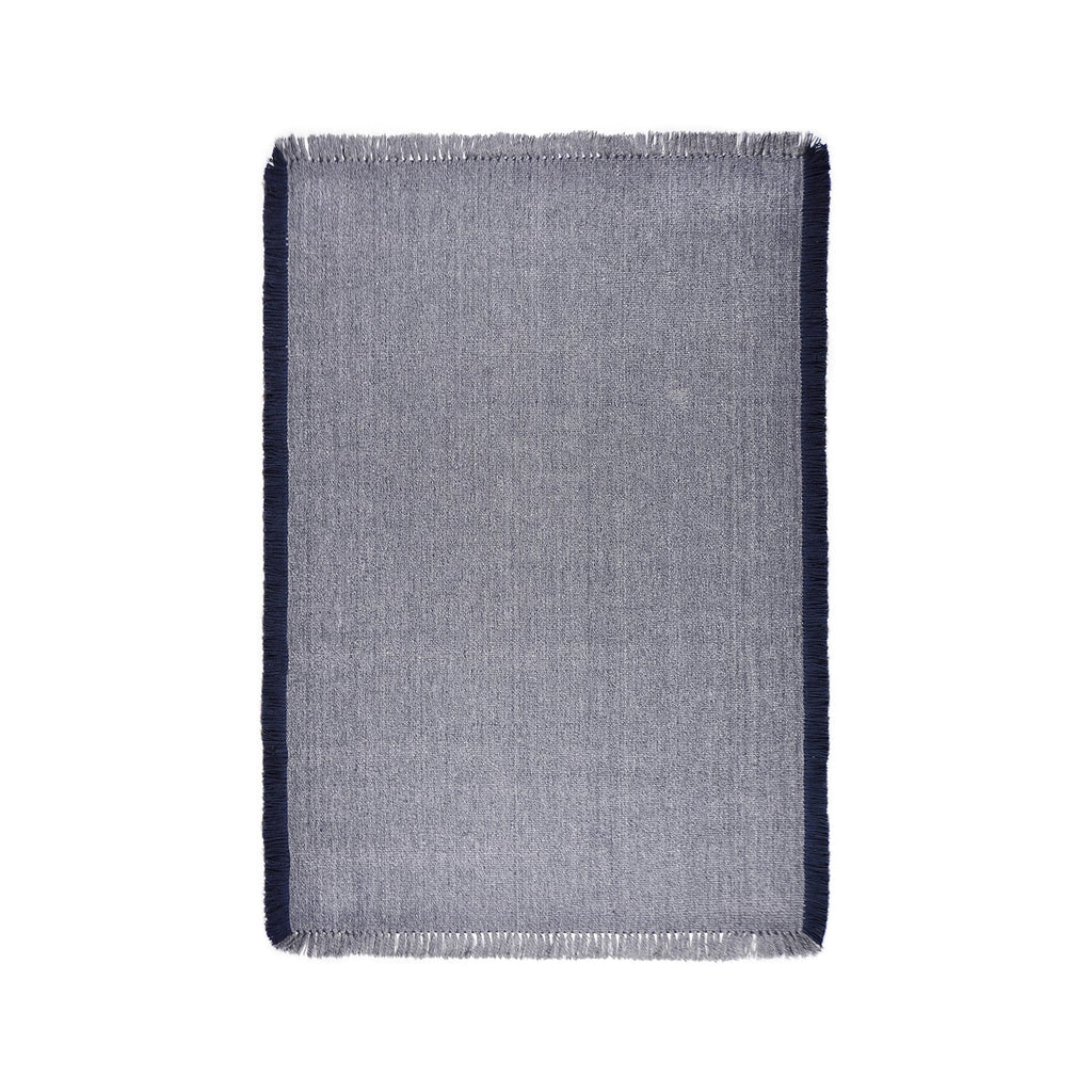 Wool floor rug - Quentin Blue