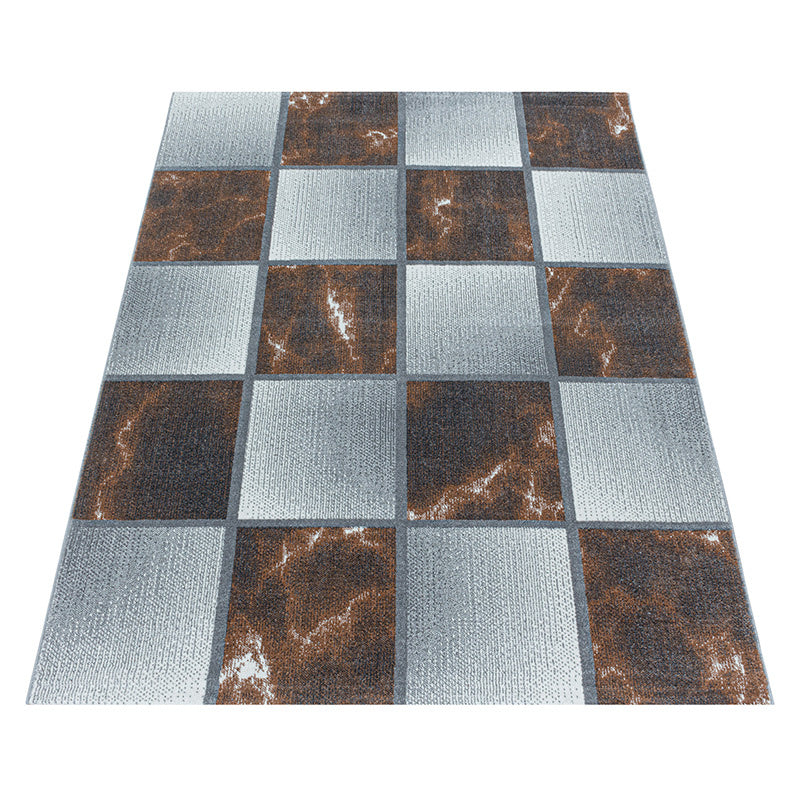 Modern floor rug - Optimism Box Brown/Grey