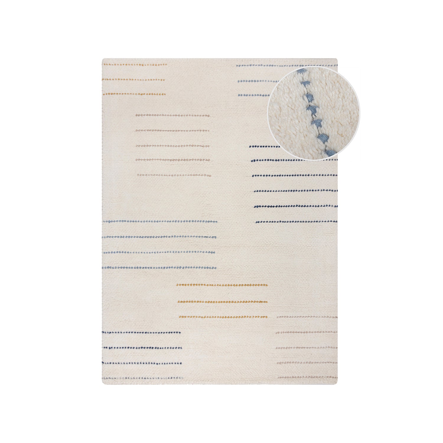 Japandi Floor Rug - Dotto Geo White