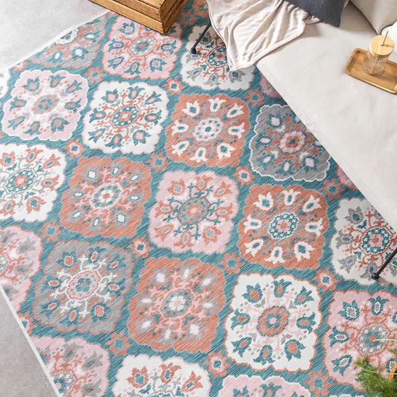 Bohemian Outdoor Rug - Vedra Tile Blue