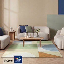 Geometric Rug – Swing Shapes Blue/Green