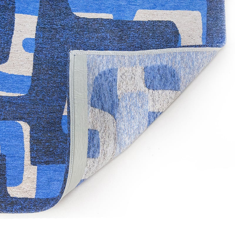 Retro floor rug - Kuba Ultramarine 9336