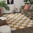 Checkerboard Rug - Blox Ochre Yellow
