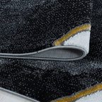 Modern floor rug - Marble Design Grey/Gold