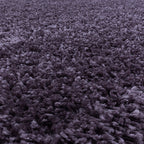 Round high-pile floor rug - Softy Purple