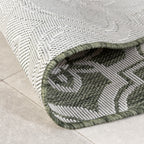 Round Outdoor Rug – Rio Flower Green