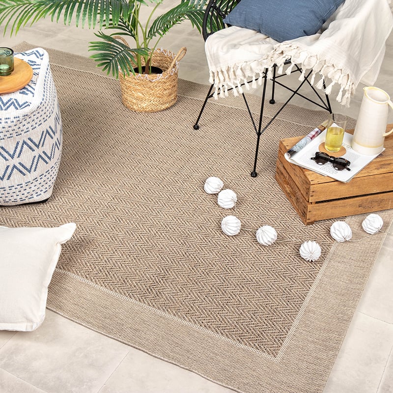 Jute Outdoor Rug - Fora Edge Natural