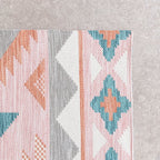 Bohemian Outdoor Rug - Vedra Aztec Pink
