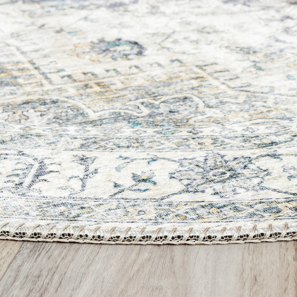 Round Vintage Rug - Lago Grey