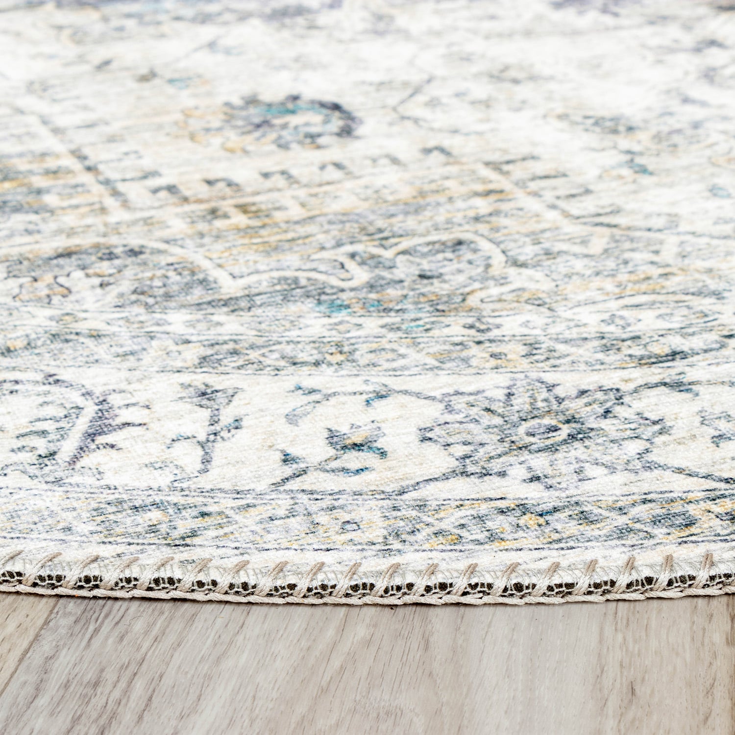 Round Vintage Rug - Lago Grey