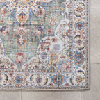 Washable Runner - Domingo Mandala Olive Green