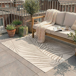 Jute Outdoor Rug - Nomad Leaves Cream
