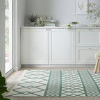 Geometric floor rug - Decio Teo Green