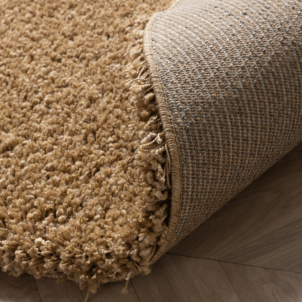 Round shaggy rug - Yves Gold