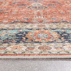 Indoor Outdoor Rug - Kairo Medallion Terra/Dark Blue