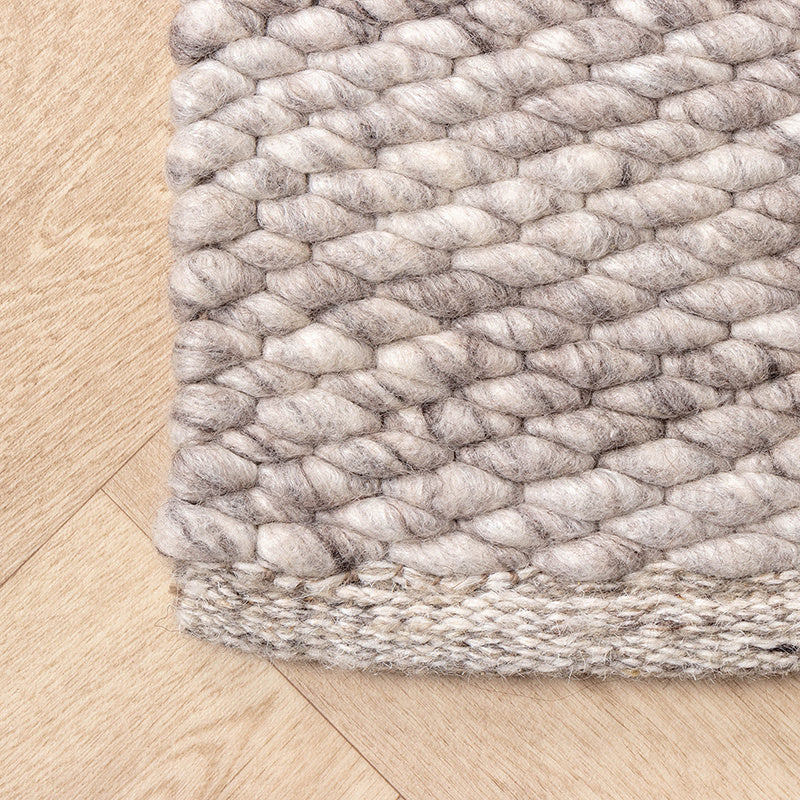Wool Rug - Brilliant Light Grey