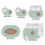 Oval Low-Pile Rug – Cozy Cream