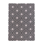 Modern floor rug - Streaky Square Pink/Black
