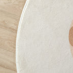 Round Washable Children’s Play Rug – Sammy Giraffe Beige
