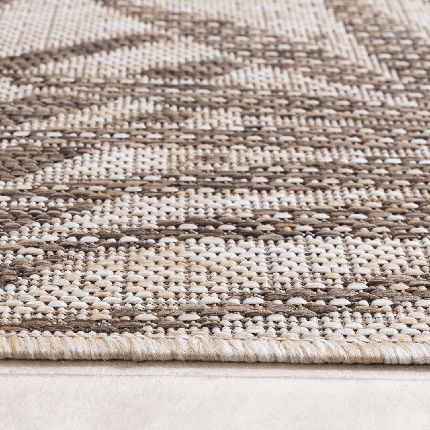 Outdoor Rug - Tiga Edge Taupe