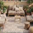 Geometric Outdoor Rug – Faro Ripple Beige