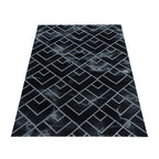 Modern floor rug - Marble Pattern Anthracite/Silver