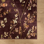 Washable rug - Misty Floral Brown