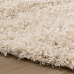 Oval Shaggy Rug - Blaze Beige