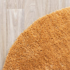 Round High Pile Rug - Lofty Ochre Yellow