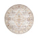 Round Vintage Outdoor Rug - Santo Flora Light Grey